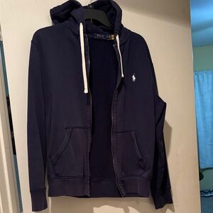 Polo by Ralph Lauren Men's Dark Blue Zip-Up Hoodie men M